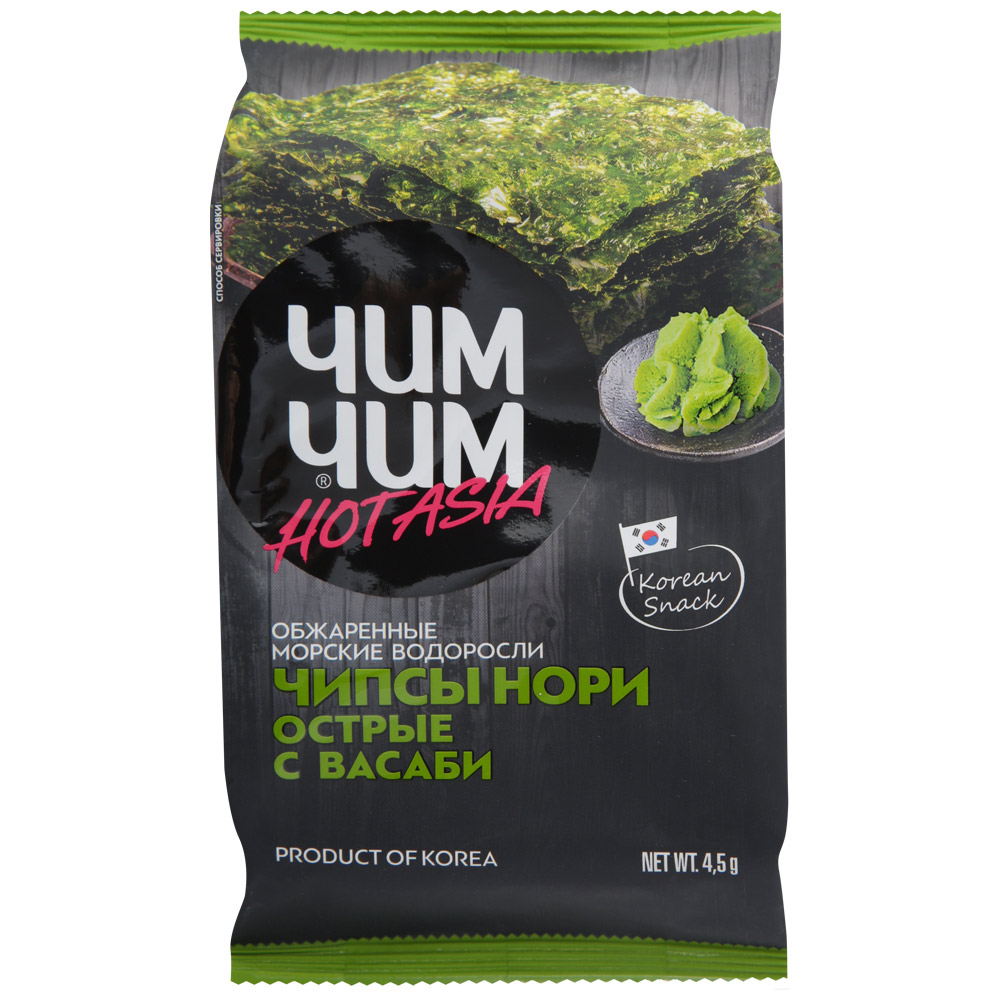 Чипсы нори Васаби, Чим-Чим, 4,5 г