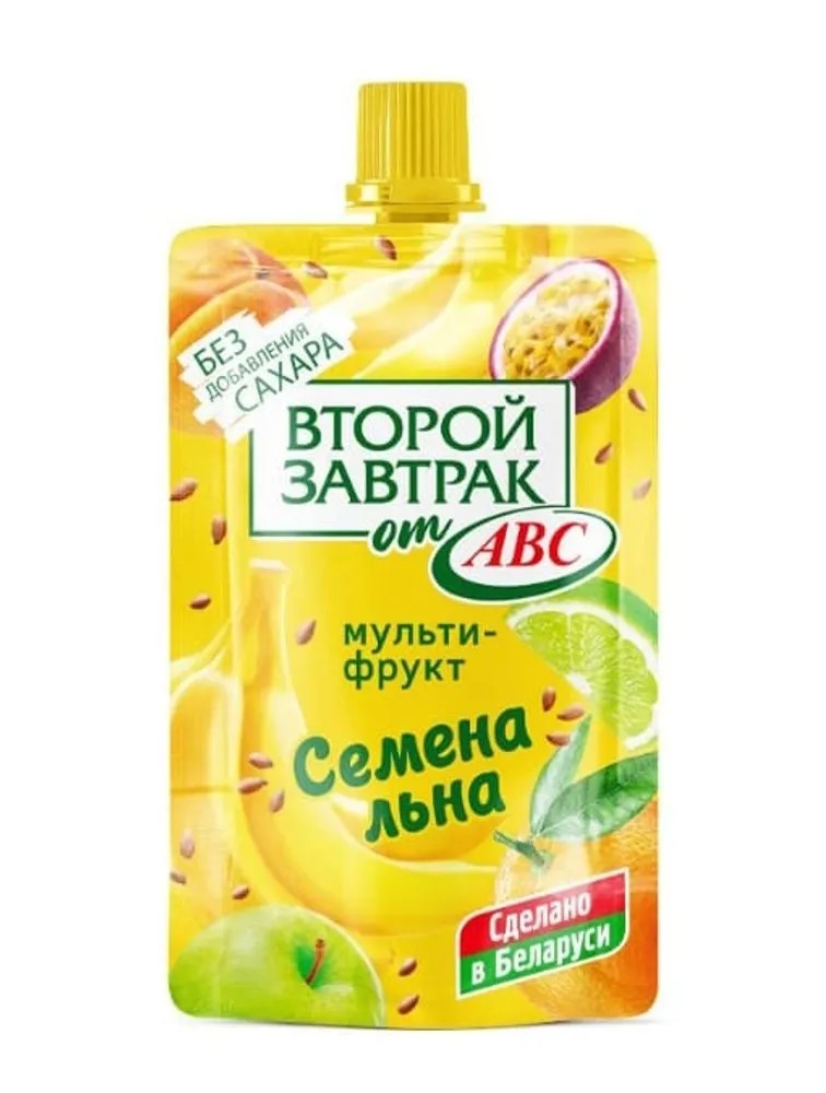 Десерт_фруктовый_Второй_завтрак_от_АВС_Мультифрукт_с_семенами_льна_200г._АВС