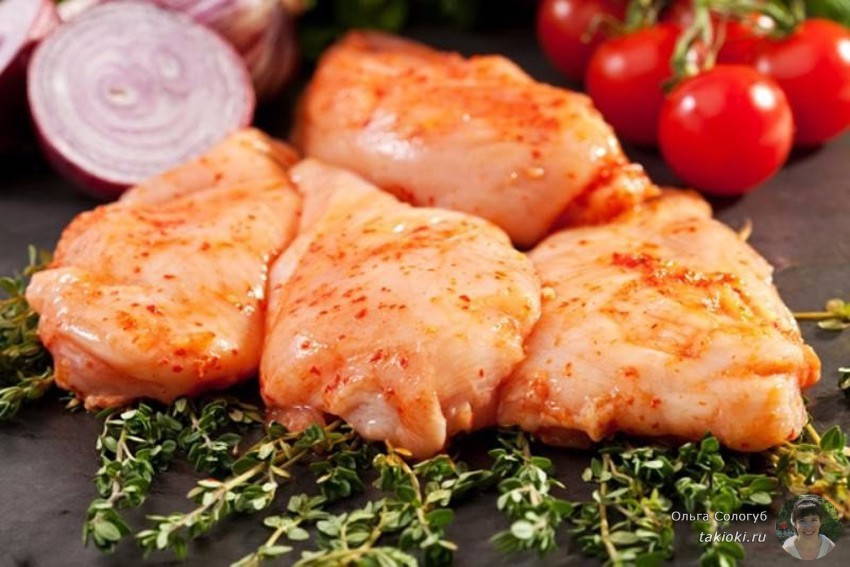 Бедро куриное в маринаде