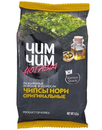 Чипсы нори Оригинальные, Чим-Чим, 4,5 г