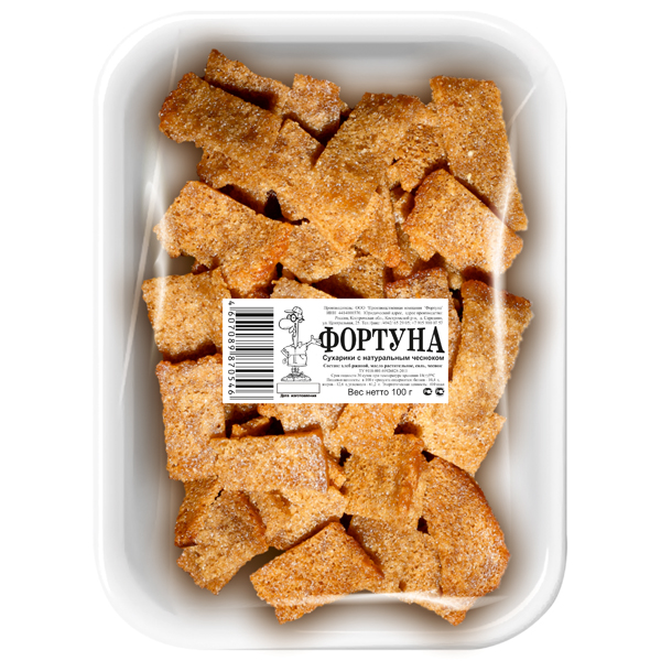 Сухарики Фортуна 100гр чеснок 